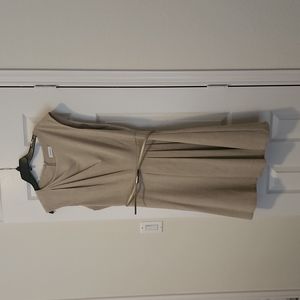 Calvin Klein Beige Pleated Dress